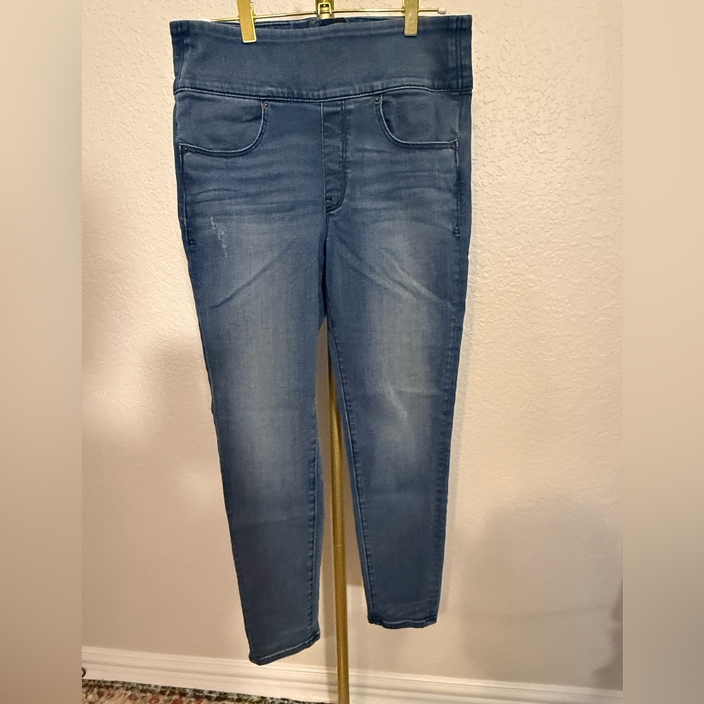 SPANX Medium Blue High-Waist Skinny Jeans  (B7)